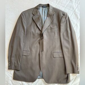L’UOMO, Italy. Elegant Chocolate color with Red stripes Men's Jacket/Blazer
